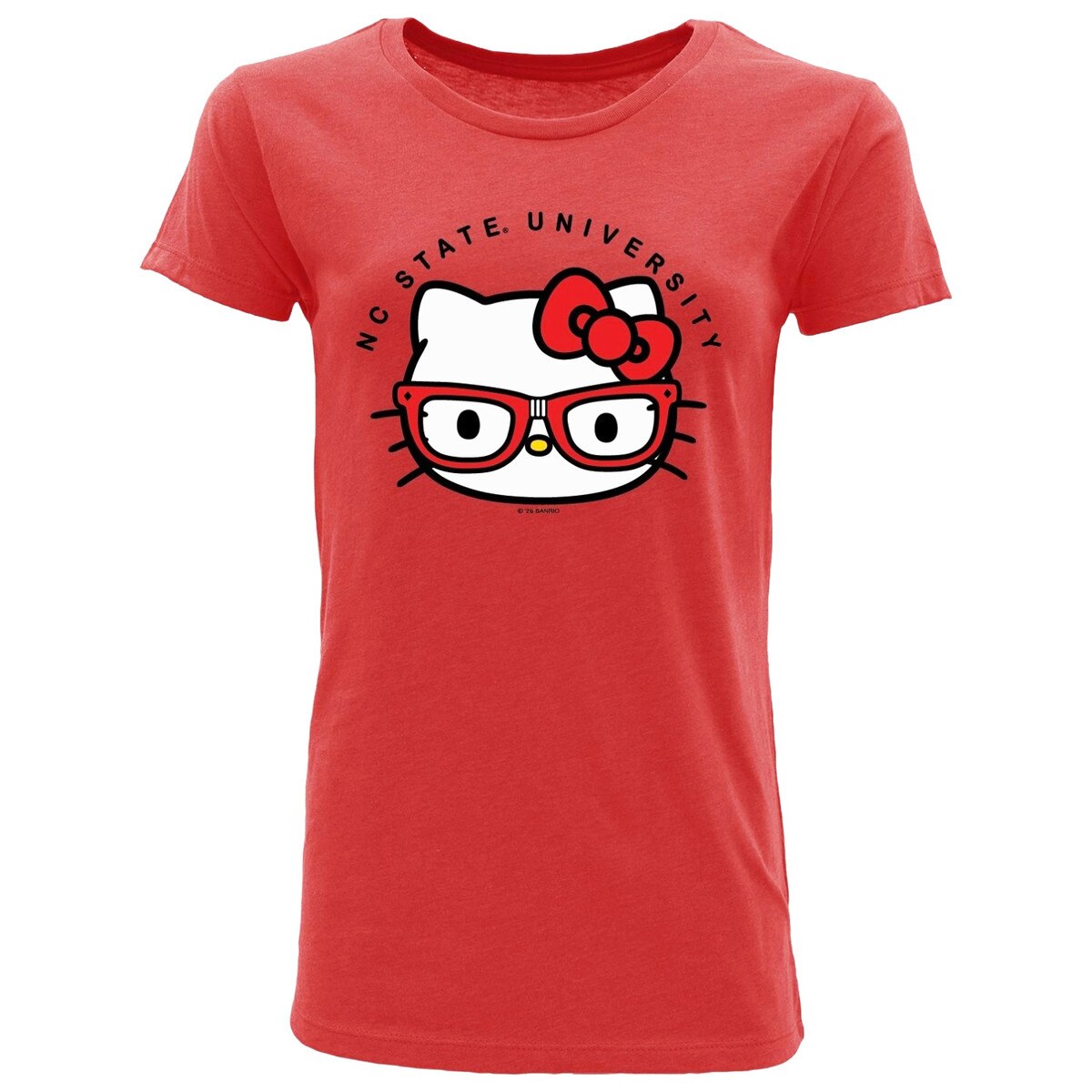 Red Ladies Short Sleeve Tee - Hello